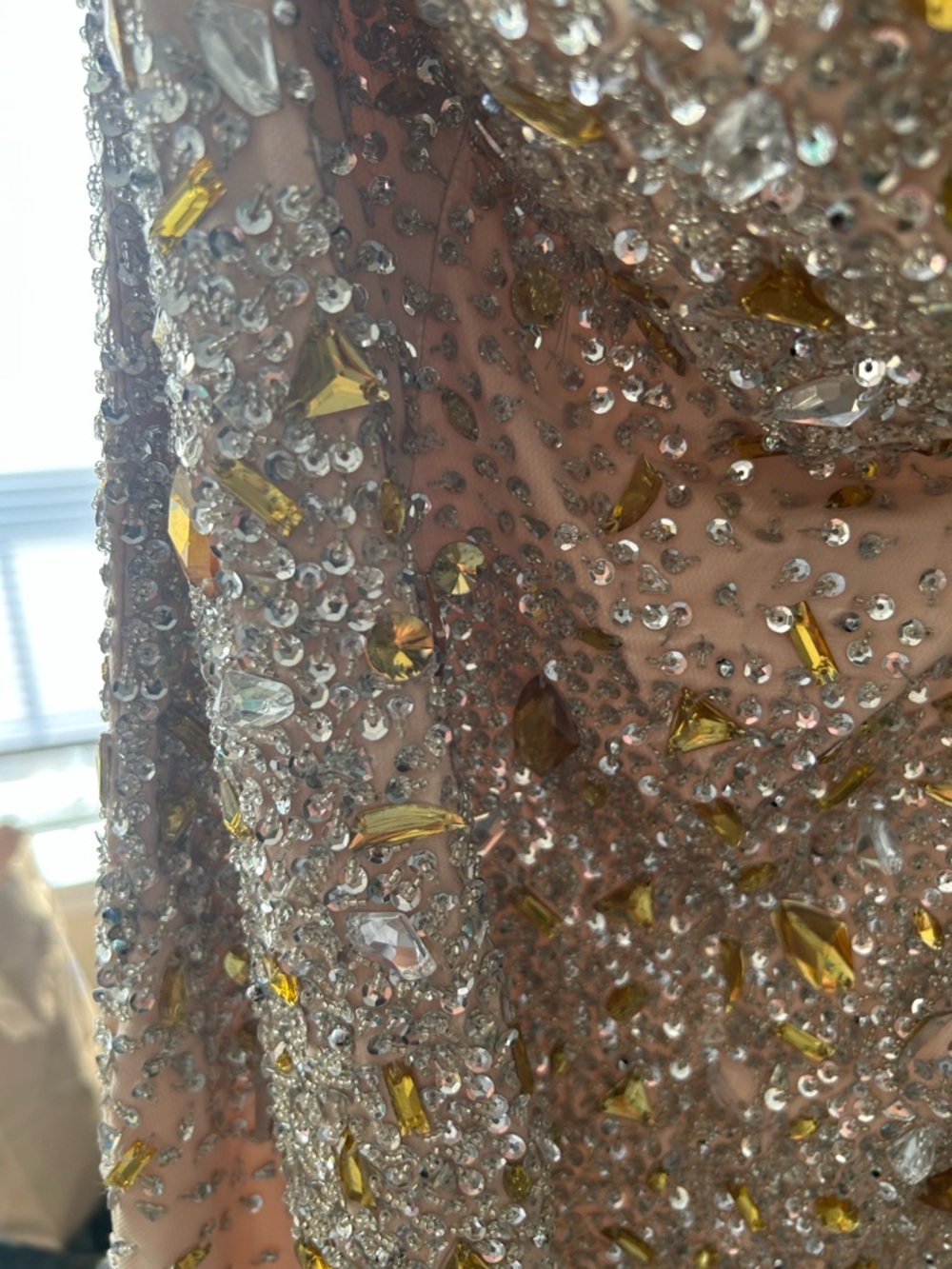 Terani Couture Peach Evening Dress with Gold Logo Tag - Picture 10 of 10